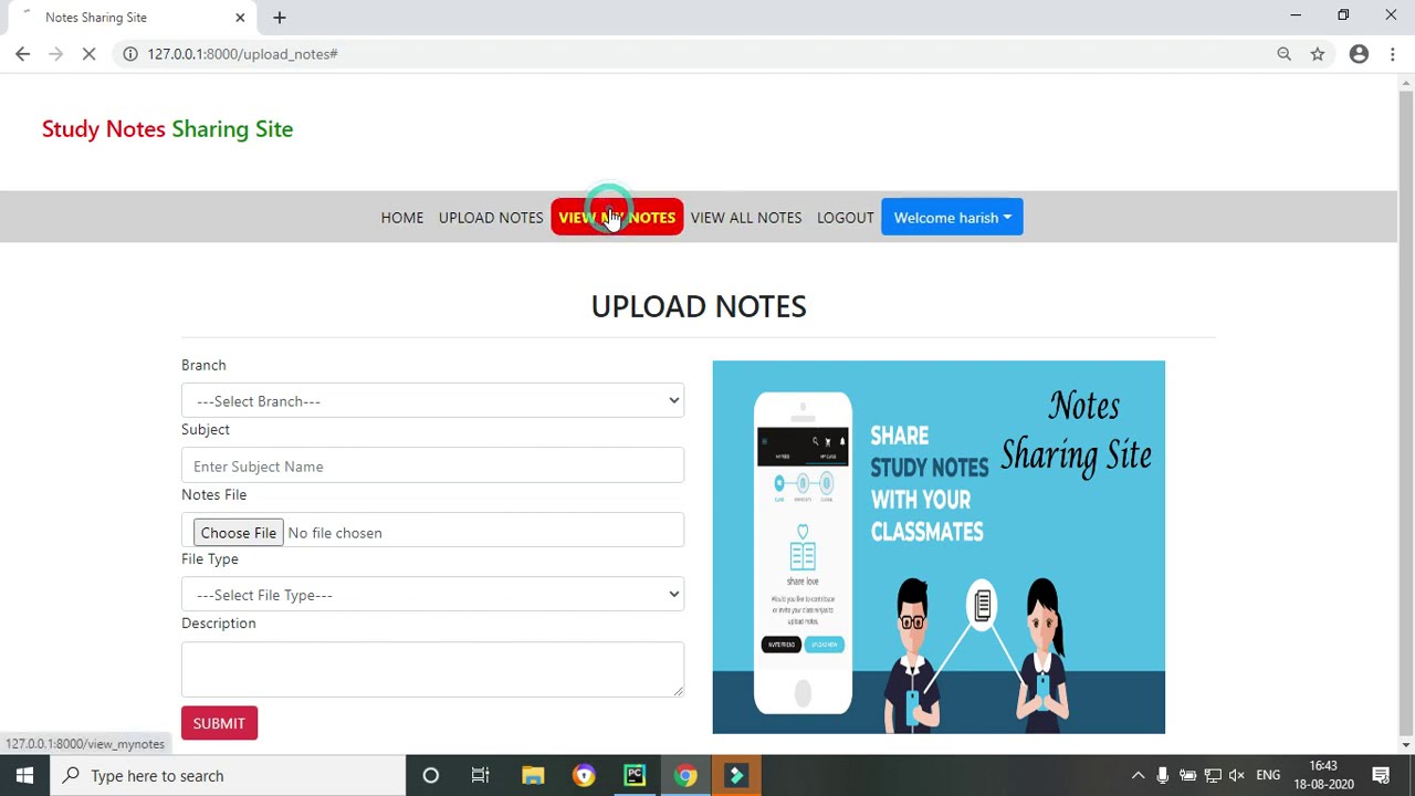 #26 Python Django Project || Notes Sharing Site || Hindi - YouTube