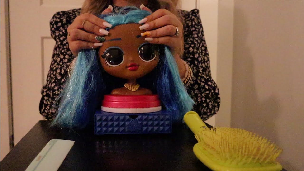 ASMR Styling, Brushing and Combing Jade's Hair / Relaxing Bracelet Sounds and Scalp Massage