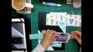 Scrapbook Layout video process - A4 - Im Cuter!