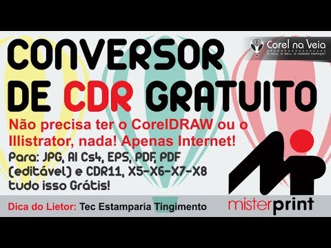 CONVERSOR DE CDR GRATUITO para Eps PDF AI e JPG sem CorelDRAW nem Illustrator