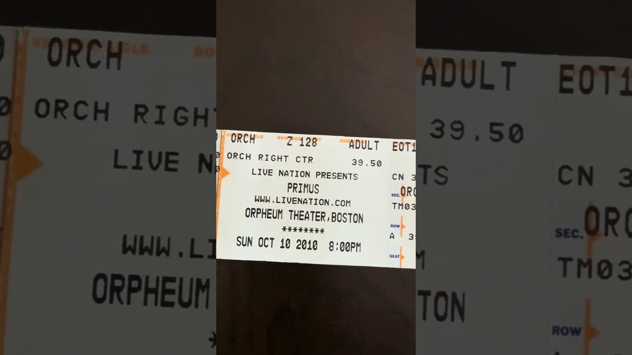 Concert Memories: Primus at the Orpheum Theater in Boston 