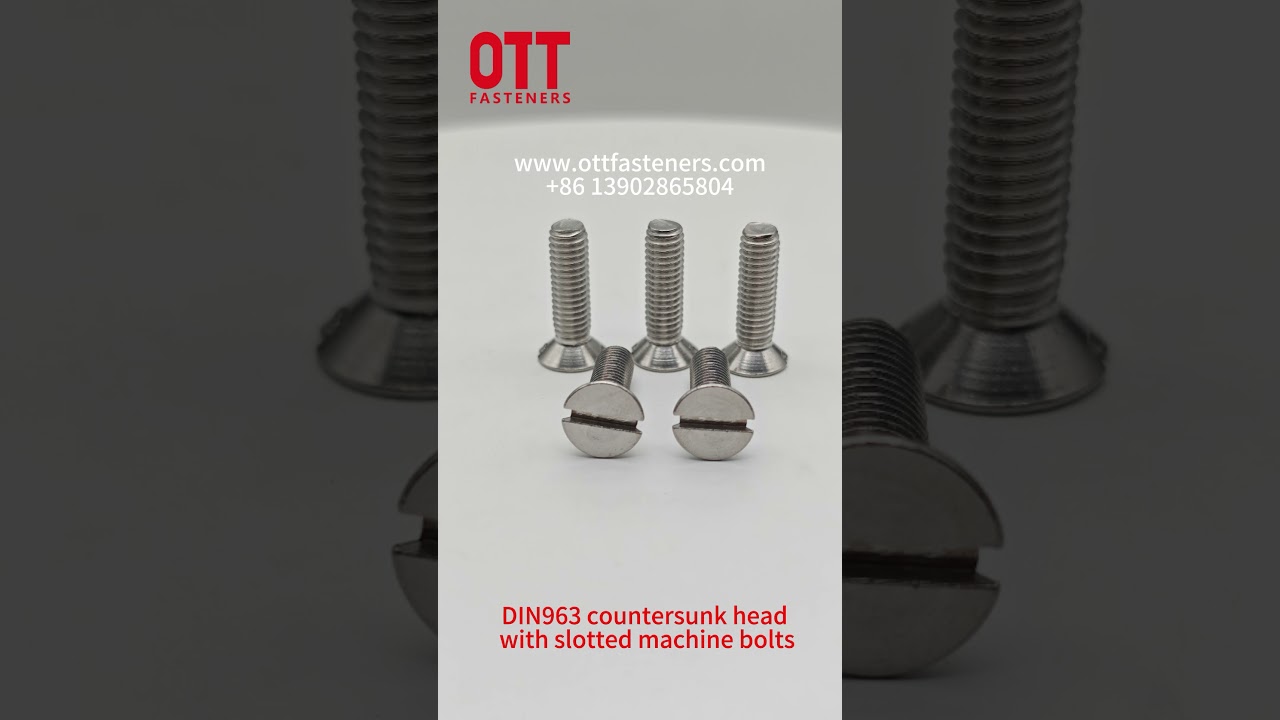What's a flat head slotted machine bolts? DIN963 countersunk head screws 
