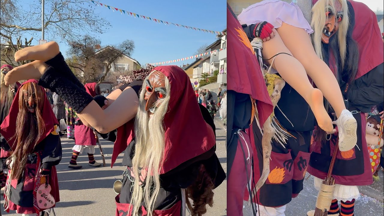 🎉Fasnet-Spaß 2025🔥 mit den 🖤🤎 Pforzheimer Höllenhexen 🖤🤎 in Bilfingen