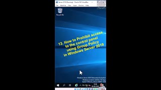 13. How to Prohibit access to the control panel using Group Policy in Windows Server 2019 screenshot 4