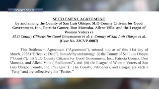 SLO County agrees to settlement over district map following court challenge