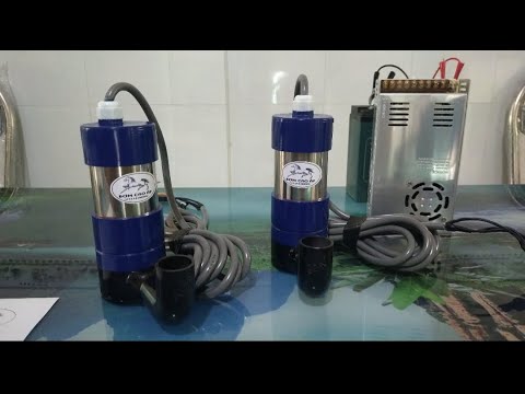 Video MÁY BƠM CHÌM KHÔNG CHỔI THAN 12V. ÁP LỰC CAO - youtube