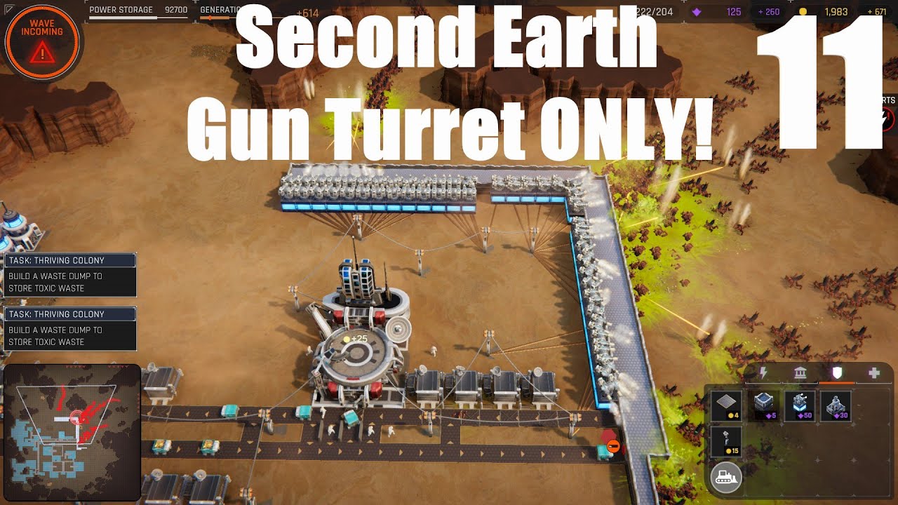 Second Earth Gameplay | Gun Turret ONLY | Episode 11 - SURVIVE AND THRIVE! Sector A9 Part 2
