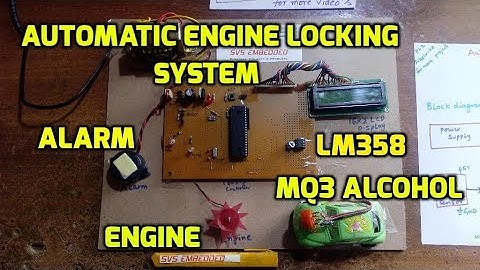 AUTOMATIC ENGINE LOCKING SYSTEM FOR DRUNKEN DRIVERS USING ALCOHOL SENSOR