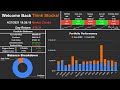 Google Sheets Master Portfolio Tracker | Dark Theme