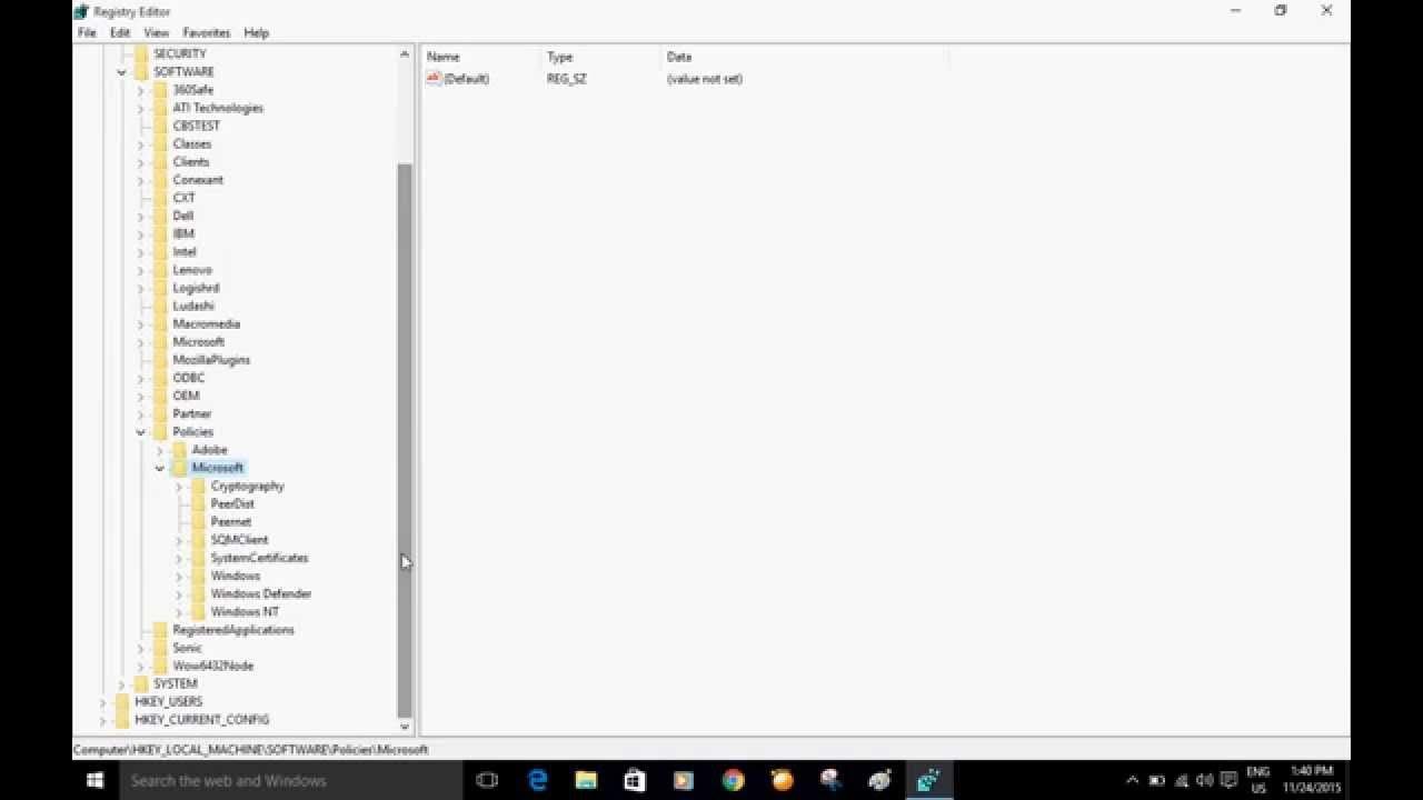 Disabling lock Screen on windows 10 using registry YouTube
