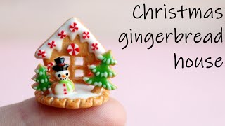 Christmas gingerbread house. Polymer clay.Tutorial. DIY. Рождественский пряник домик.