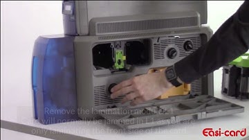 Clearing card jam from the lamination module SD460