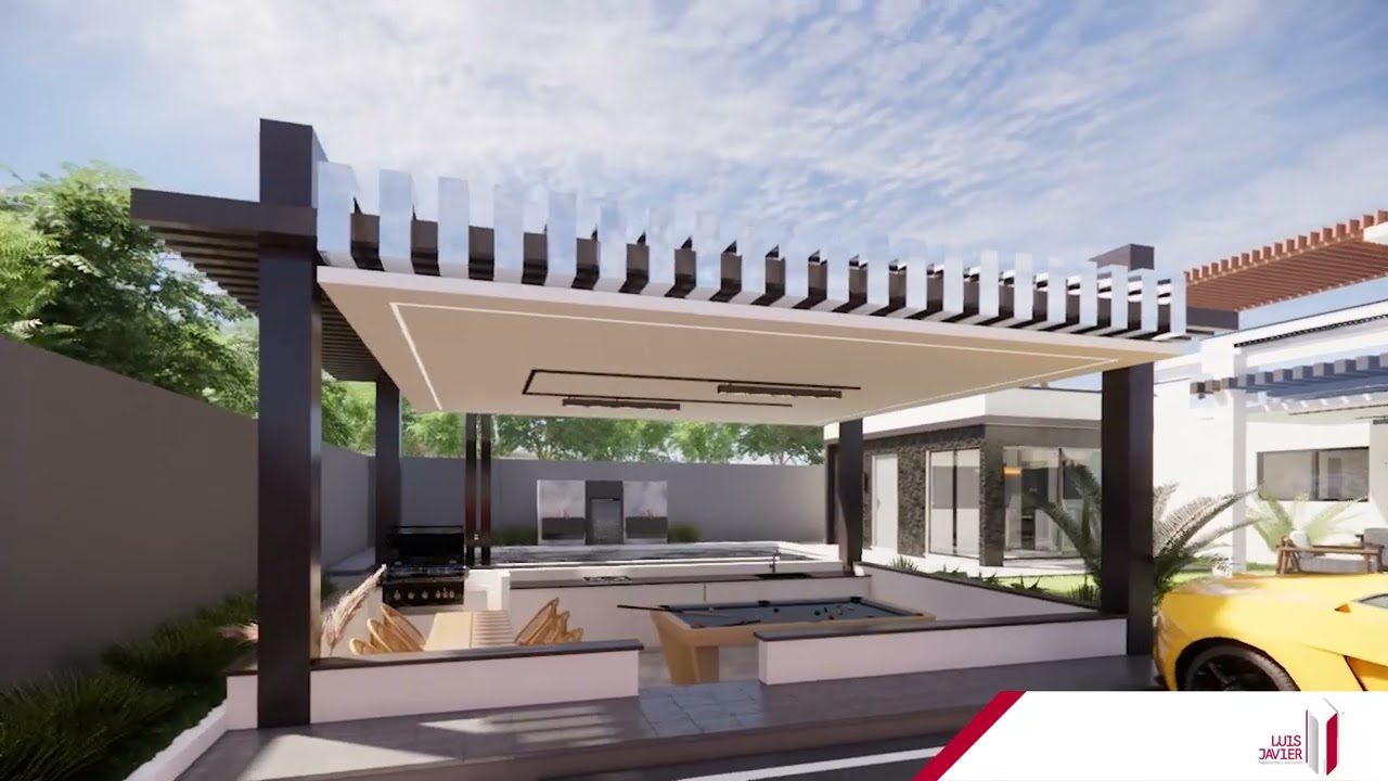 Elegante Área Social en Patio - Moderna Minimalista