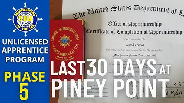 1 MONTH OF AB CLASSES | PHASE 5 | SIU UNLICENSED APPRENTICE PROGRAM