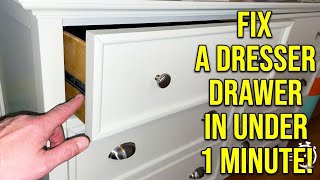 Fix a Dresser Drawer in Under 1 Minute! (Super Easy DIY)