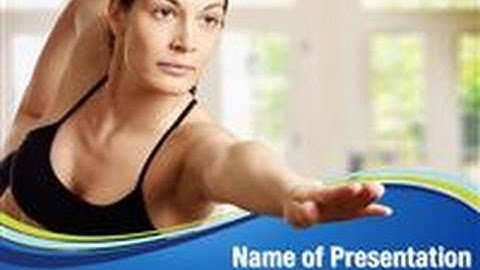 Yoga Workout PowerPoint Template Backgrounds - DigitalOfficePro #08917