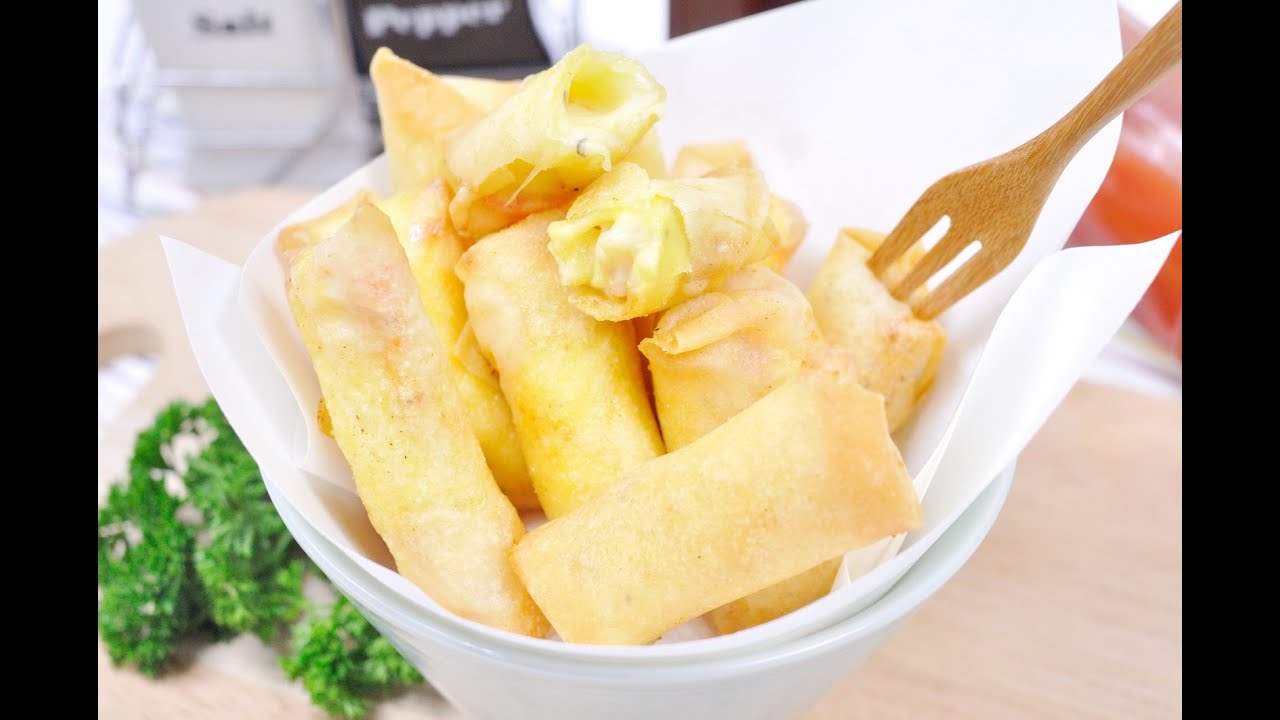ปอเปี๊ยะกุ้งชีส Shrimp and Cheese Spring Rolls