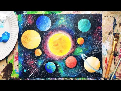 СОЛНЕЧНАЯ СИСТЕМА |Как нарисовать планеты просто🖐🎨