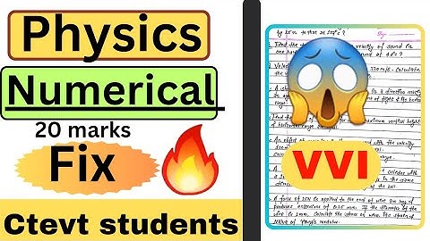Ctevt: Physics VVI 😱Numerical Question| Diploma level Physics| #diploma #ctevt #physics