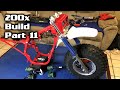 Honda ATC 200x Build - Part 11 - Assembly Steering Stem, Triple Trees, Forks, Wheel, Caliper, Rotor