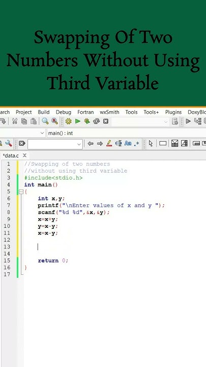 #4 Swap two numbers without using temporary variable C Program #shorts ...