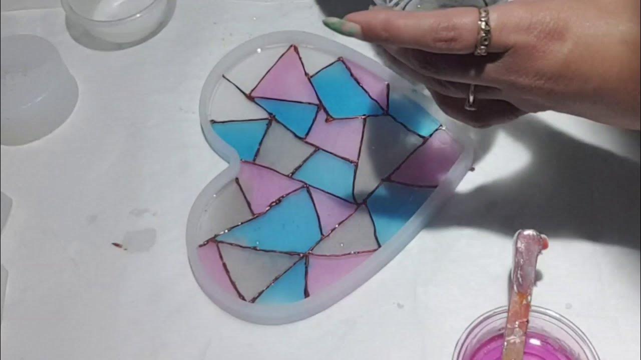 97 How to Make Stained Glass Art Effect using Resin YouTube