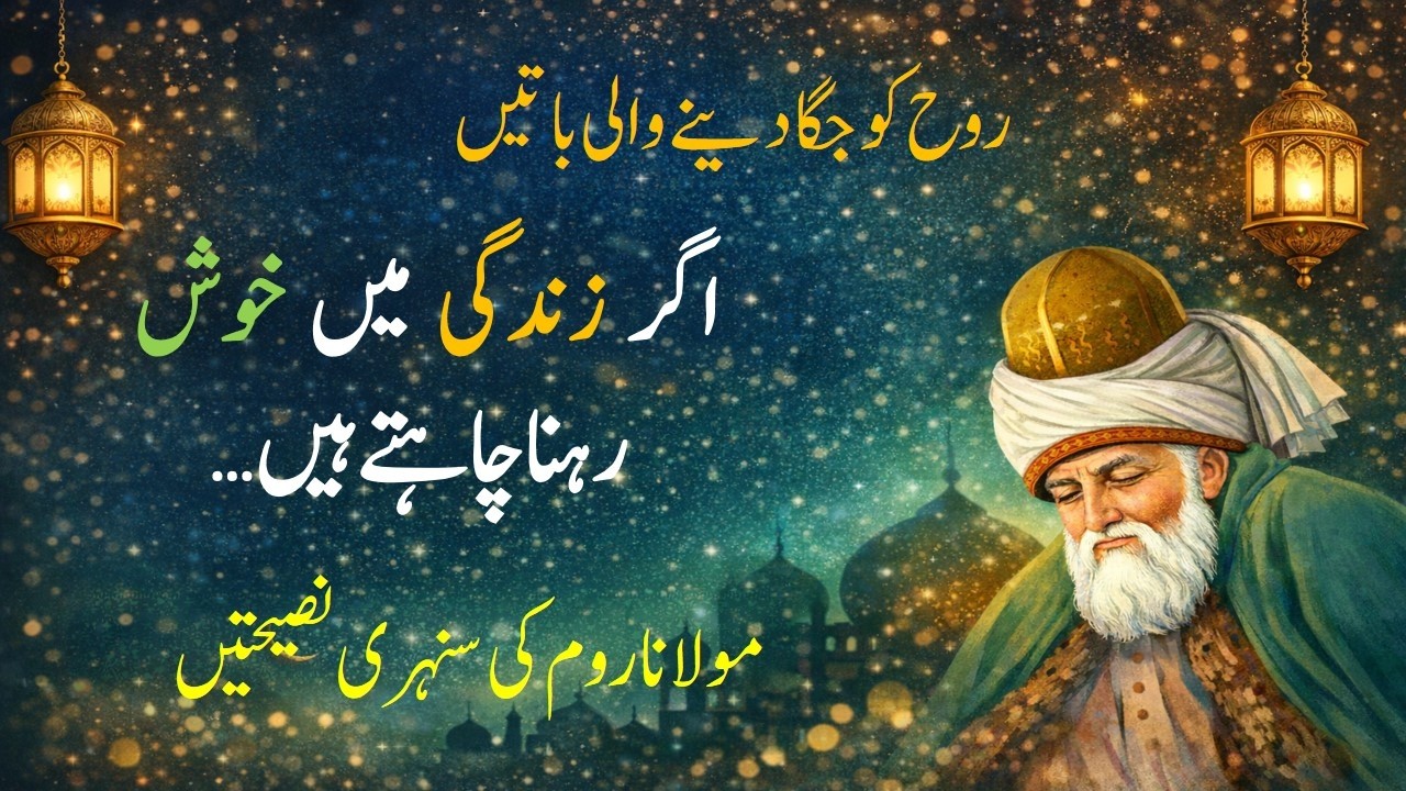 Life Changing Advice by Rumi | Secrets to True Happiness | زندگی کا اصل سکون چاہتے ہیں؟
