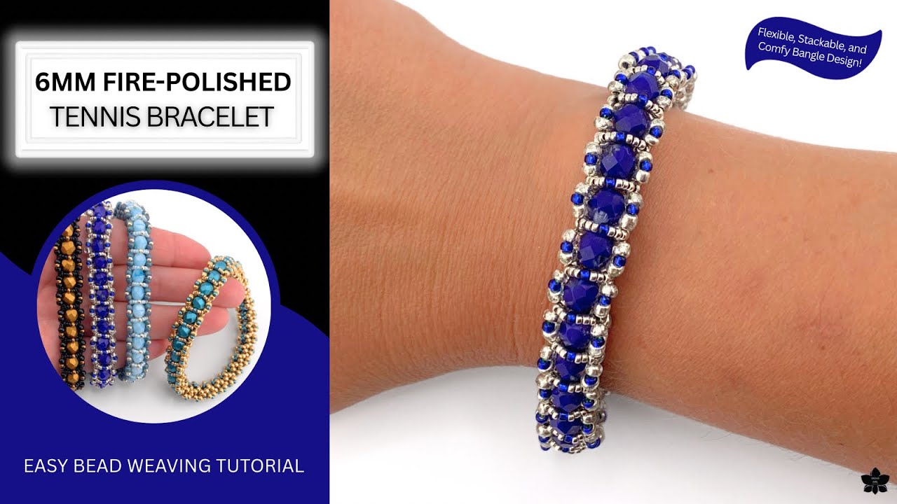 6mm Fire-Polished Beaded Tennis Bracelet Tutorial