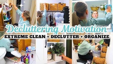 🤍SMALL HOUSE DECLUTTERING MOTIVATION | CLOSET DECLUTTER + ORGANIZE | CLEANING MOTIVATION | MarieLove