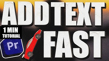 How To Add Text In Adobe Premiere Pro Video Fast Tutorial (2025)