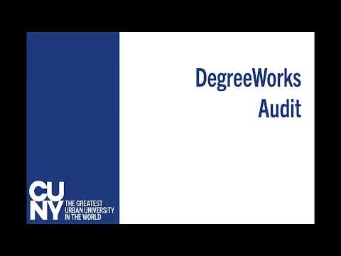 CUNY Schedule Builder Using DegreeWorks Audit