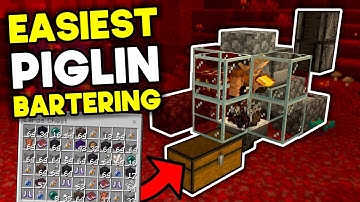 Easiest Piglin Bartering Farm Minecraft Bedrock 1.21 (2025)