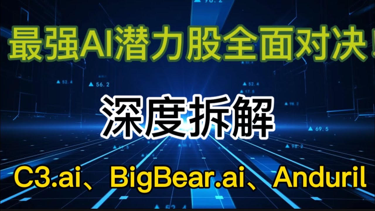 C3.ai、BigBear.ai、Anduril 最强AI潜力股全面对决！《深度拆解》