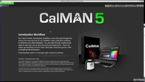 CalMAN 5 Tutorial Basic Calibration Walkthrough