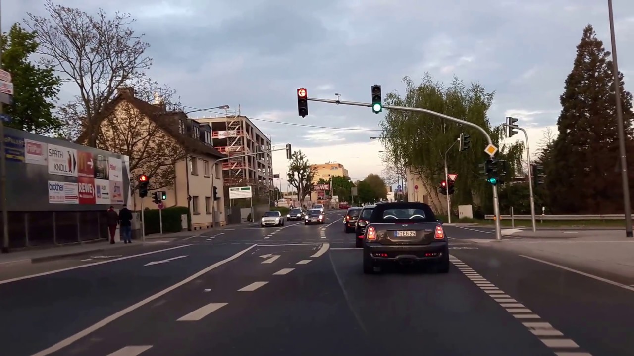 Car drive in Frankfurt Germany - from Sossenheim to Rödelheim Streetview
