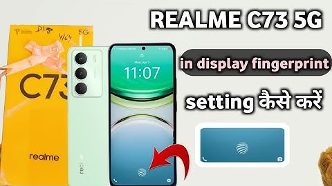 Realme C73 5g in display fingerprint kaise lagaye|| Realme c73 5g in display fingerprint setting
