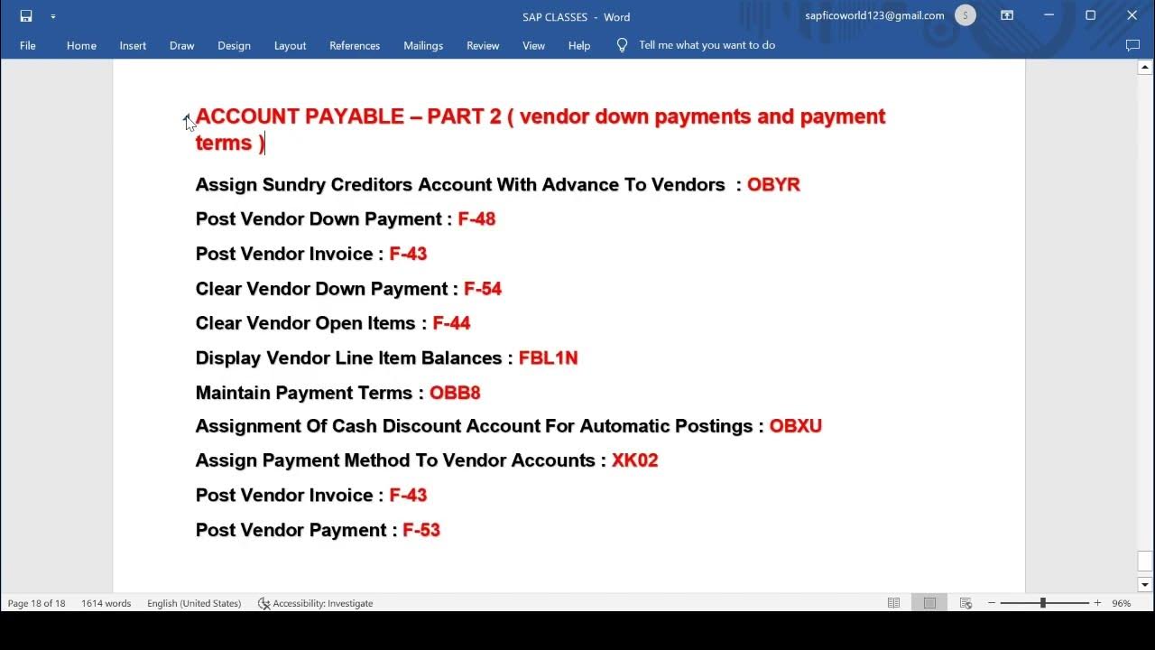 23 Down Payments And Payment Terms In Sap Fico OBYR OBB8 OBXU XK02 F 23-down-payments-and-payment-terms-in-sap-fico-obyr-obb8-obxu-xk02-f