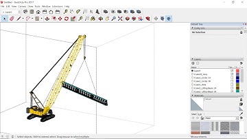 Dynamic component can set cofiguration for fast in crane at lifting girder using google sketchup