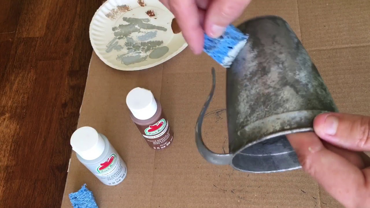 Dollar Tree DIY - get the galvanized look for less- high end farmhouse diy