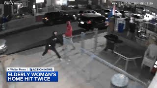 Video captures masked man throwing rocks into 91-year-old woman's window