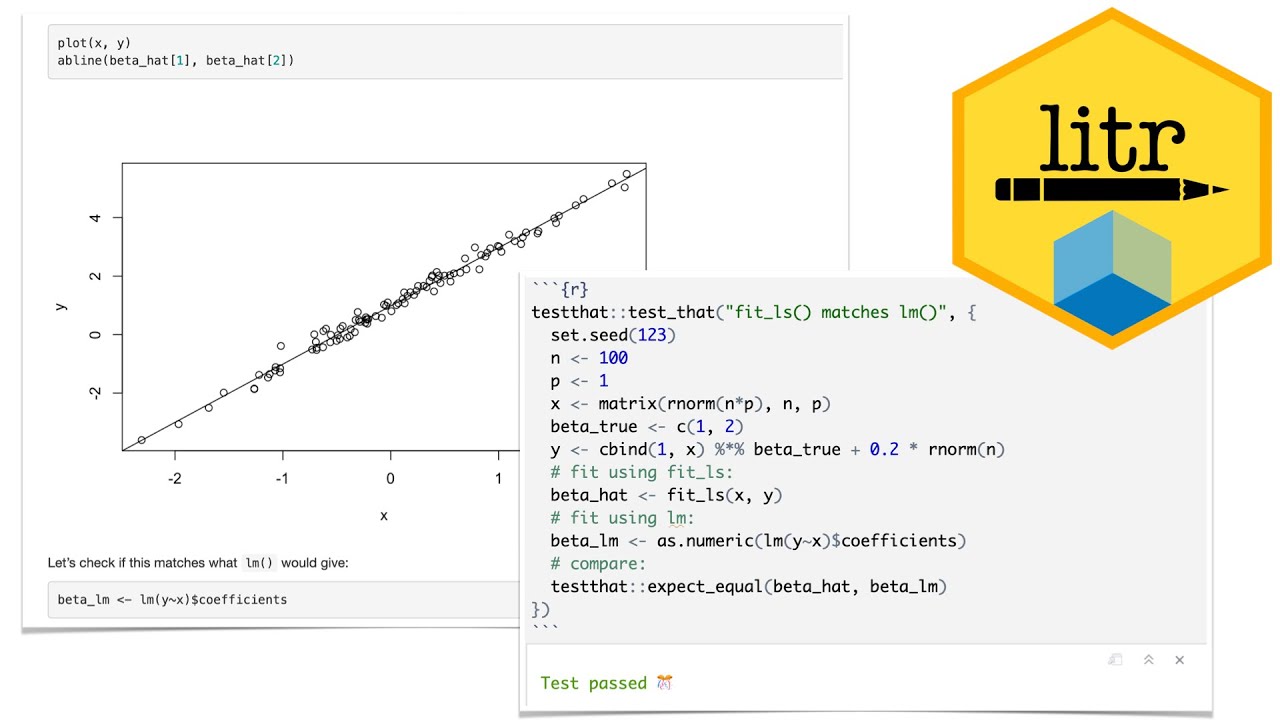 Full Example: Write an R Package With Literate Programming - YouTube