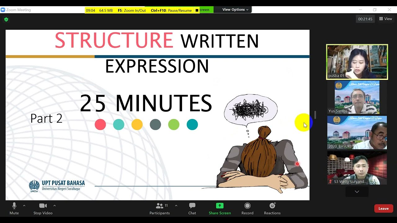 Rekaman TEP Minggu 8 Agustus 2021 treatment TOELF Structure