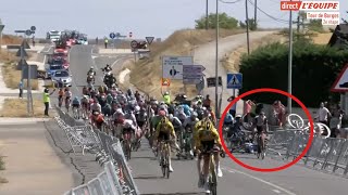 Tour de Burgos : Terrible chute à 500m de l'arrivée, des coureurs projetés dans les barrières