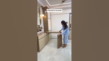 Unique folding dining table space saving idea.