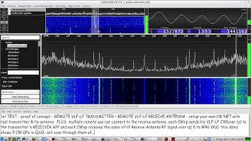 CW NET with 9 CWops using a remote VLF-LF Transmitter & Receive Ant. - proof of concept test - pt1