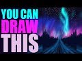 You Can Draw This AURORA BOREALIS in PROCREATE | Procreate tutorial step by step