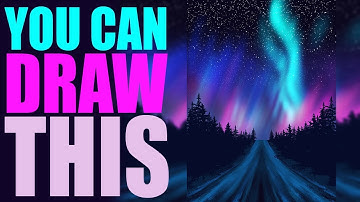 You Can Draw This AURORA BOREALIS in PROCREATE | Procreate tutorial step by step