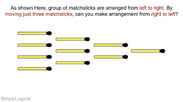 By moving just three matchsticks, can you make arrangement from right to left? || Matchstick Puzzles