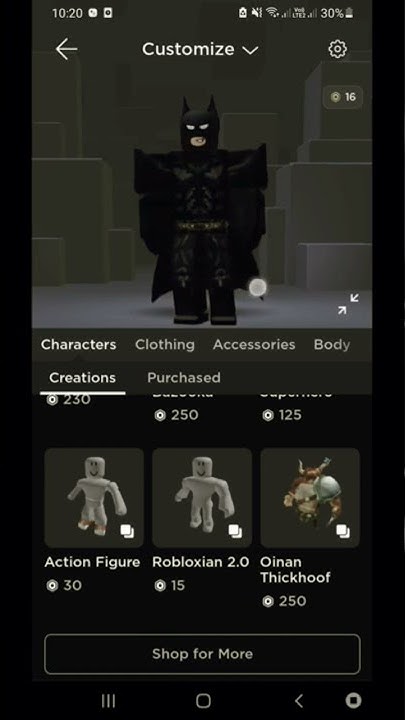 ROBLOX BATMAN AVATAR #shorts - YouTube