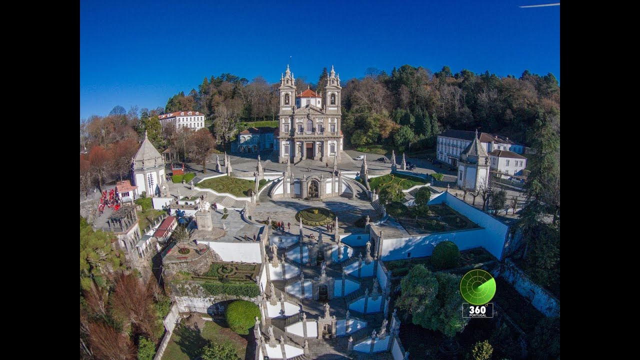 Bom Jesus de Braga Vista aérea 4k YouTube